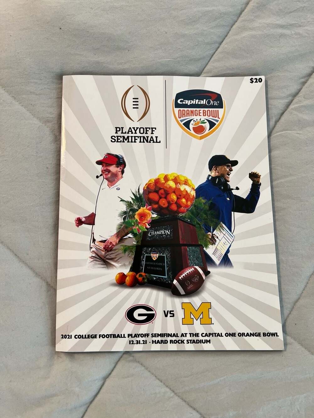 2021 Capital One Orange Bowl Official Game Program Georgia vs Michigan Playoff S
